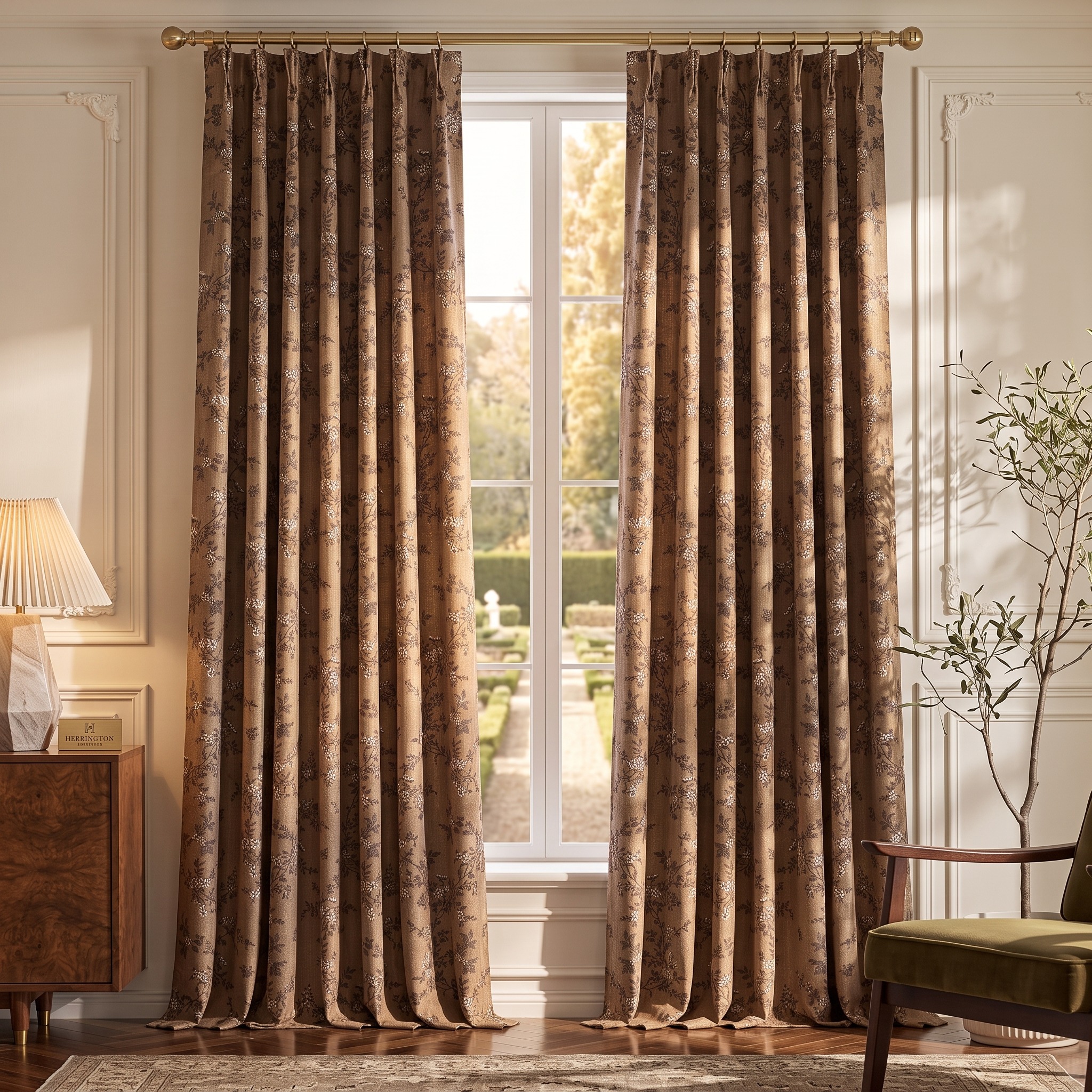 Elegant Floral Blackout Curtains - Image 4
