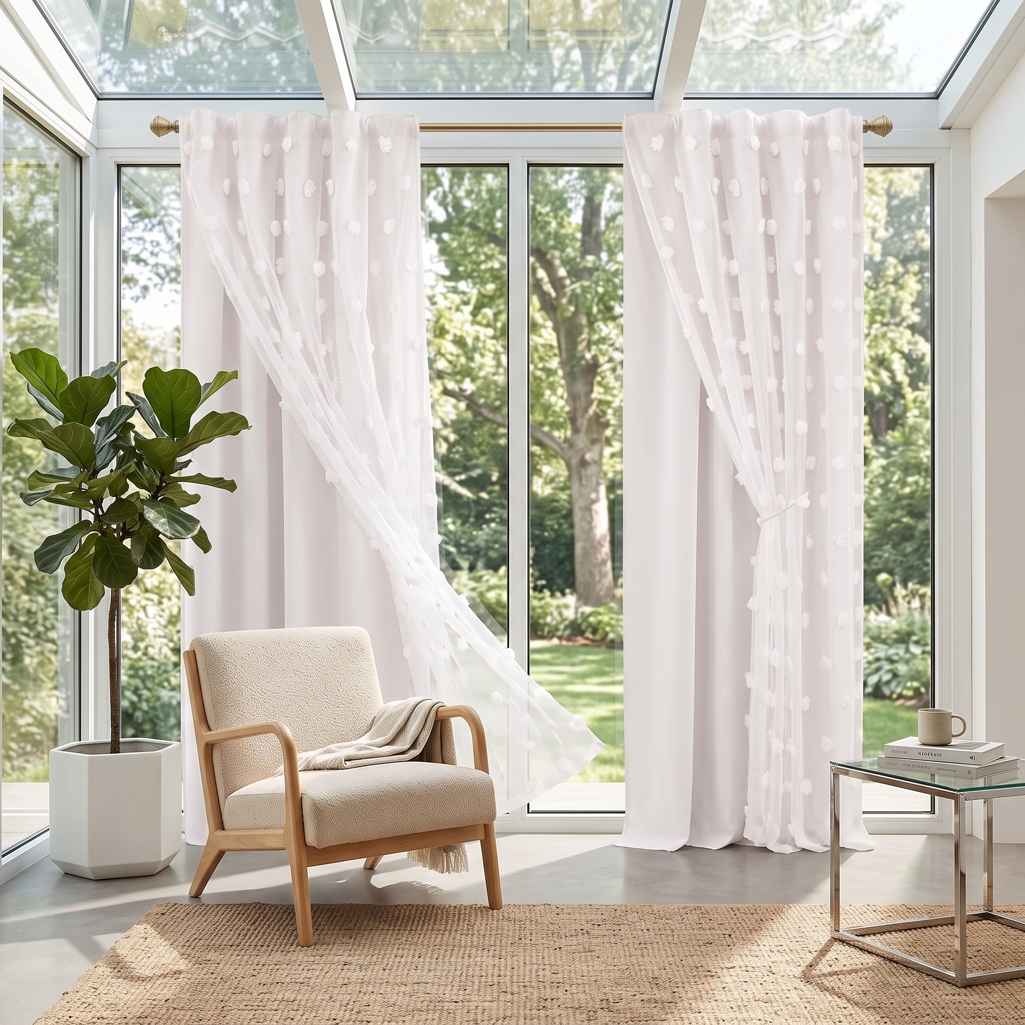 Polka Dot Sheer Curtains